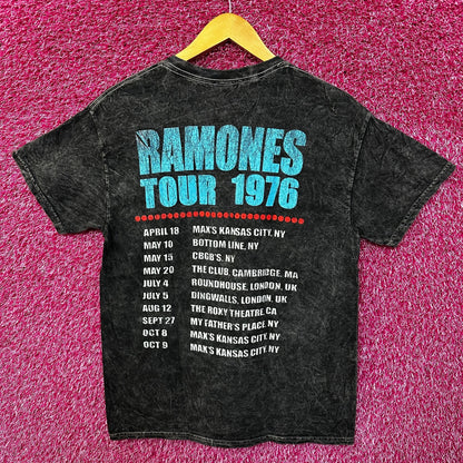 The Ramones 1976 Tour mineral wash Tshirt size Medium