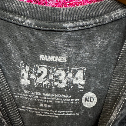 The Ramones 1976 Tour mineral wash Tshirt size Medium