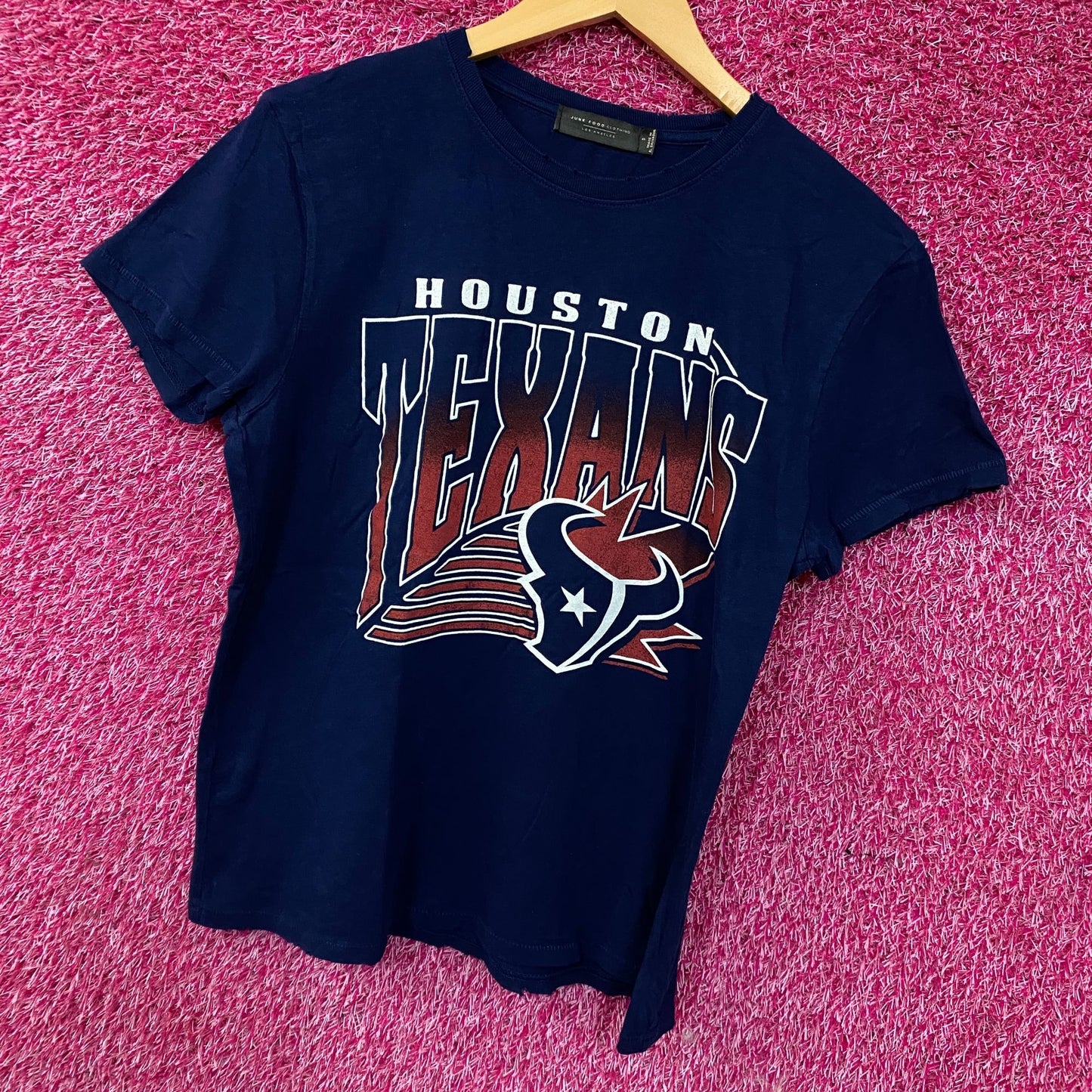 Junk Food Clothing Women's Houston Texans Vintage Style T-Shirt Smalls