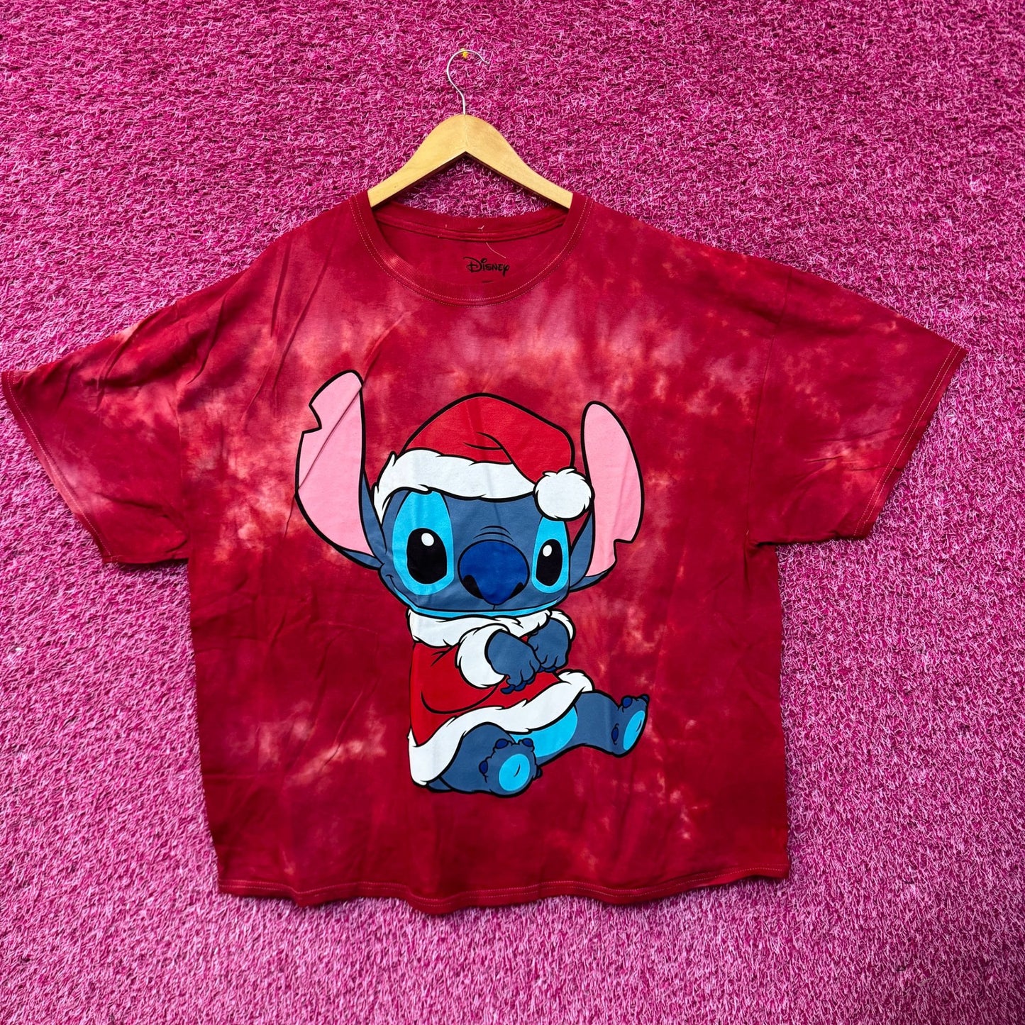 Lilo and Stitch Santa Claus Christmas tiedye T-shirt size 2XL
