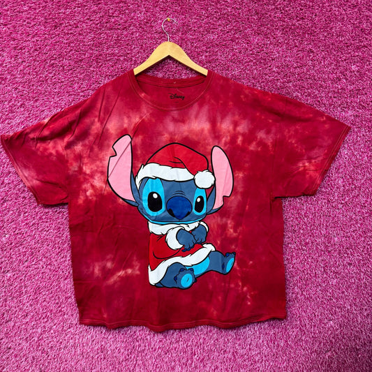 Lilo and Stitch Santa Claus Christmas tiedye T-shirt size 2XL