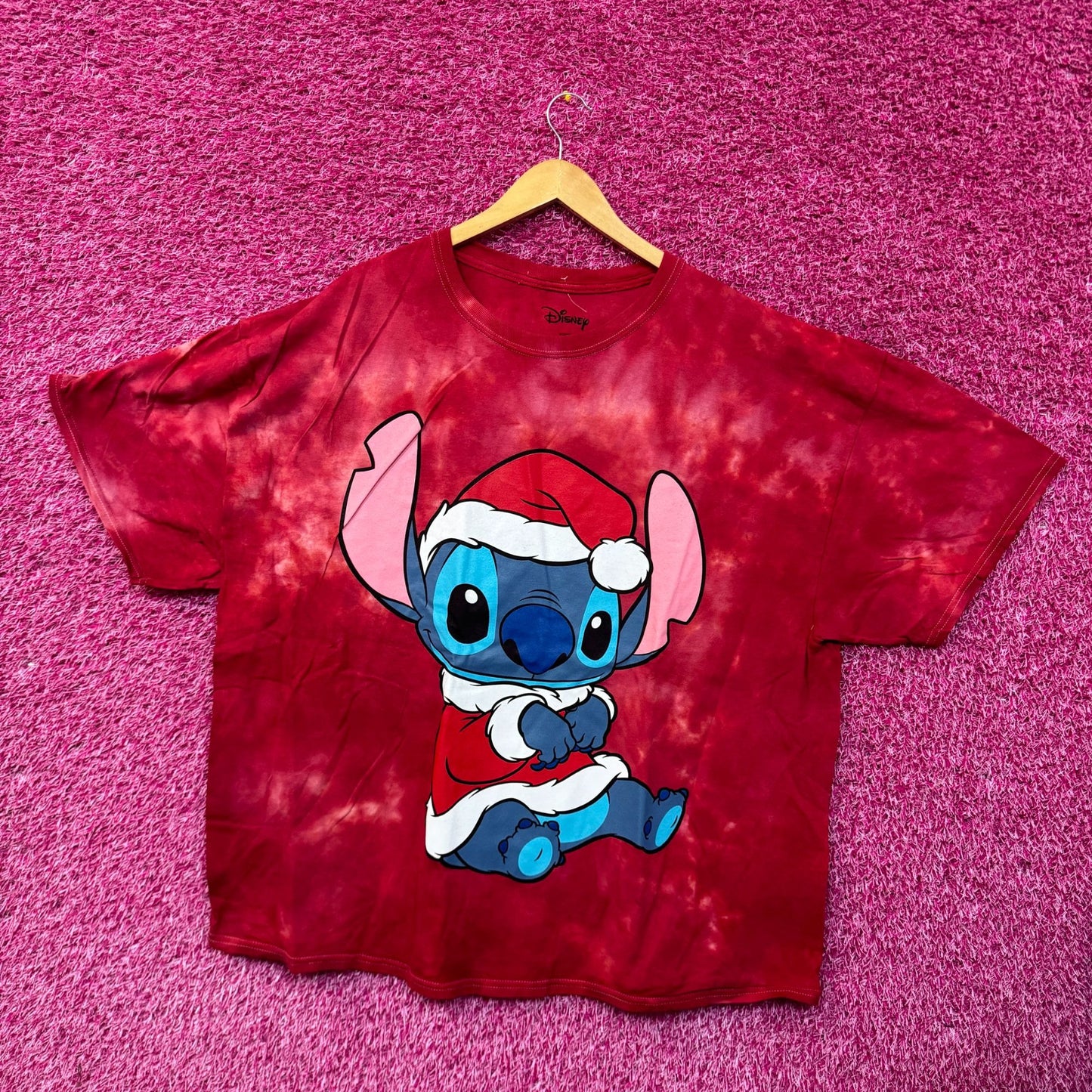 Lilo and Stitch Santa Claus Christmas tiedye T-shirt size 2XL