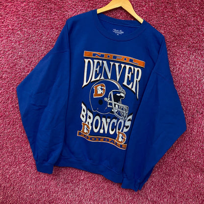 Junk Food Clothing Denver Broncos Helmet Logo Sweatshirt XL