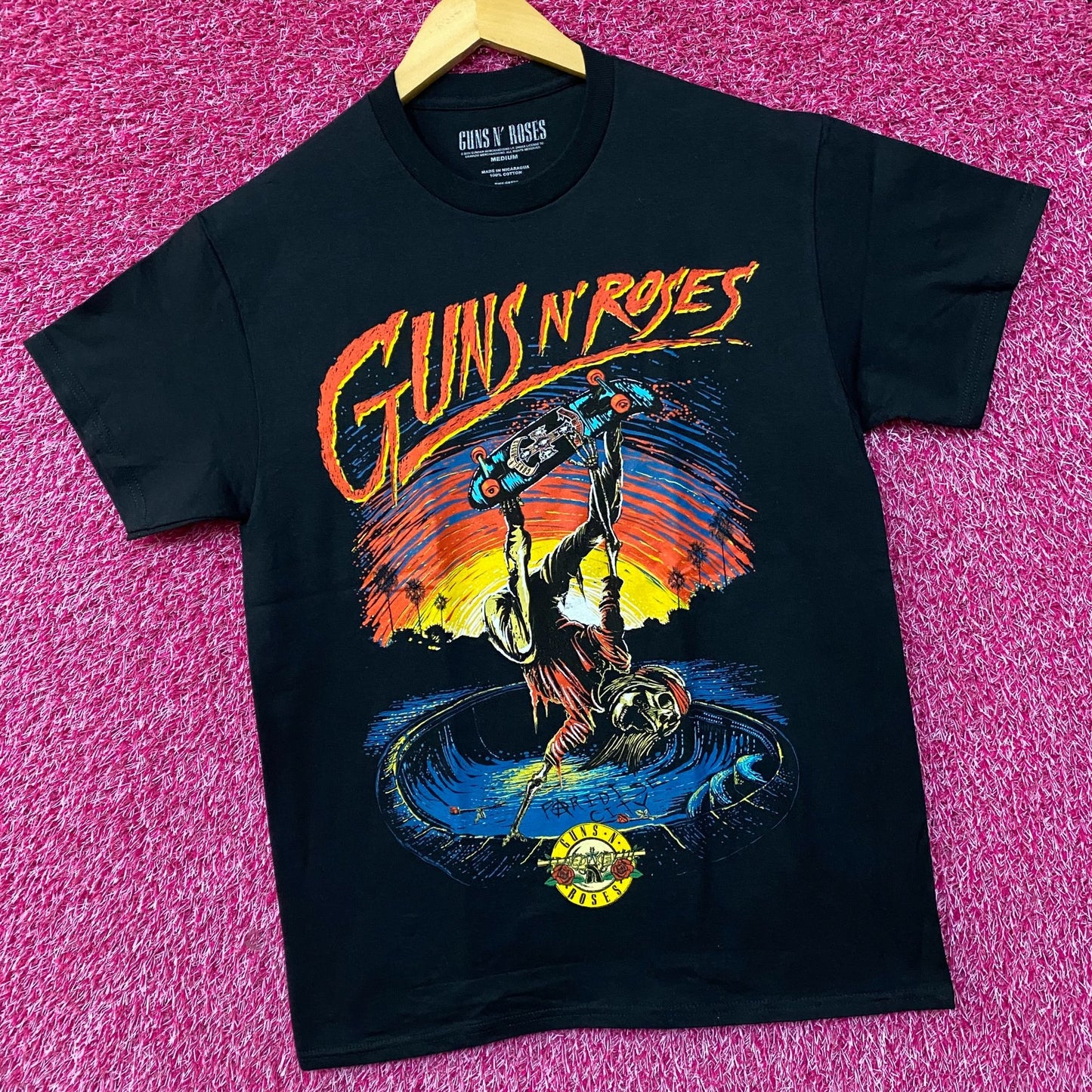 Guns N Roses Skate Appetite For Destruction Album T-Shirt Medium