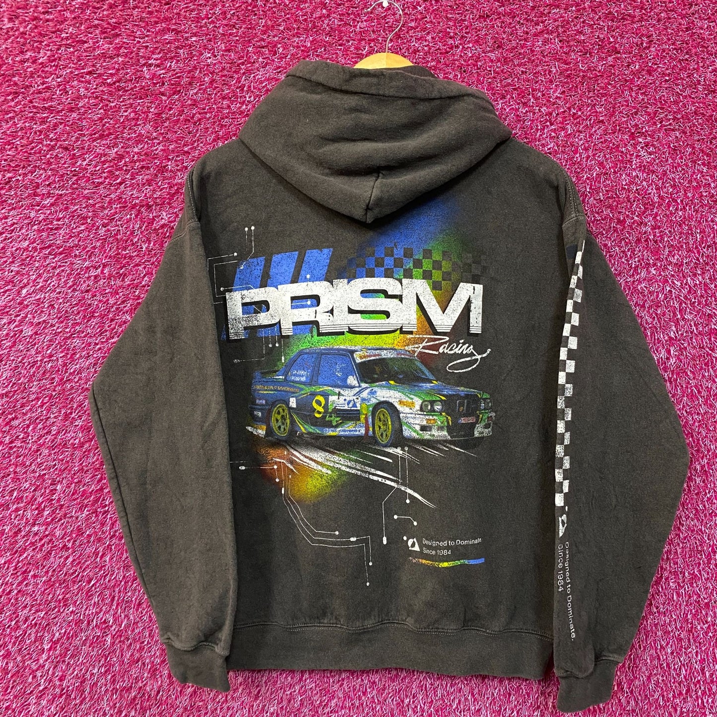 Prism Racing Rally Car Design to Dominate Hoodie size Medium