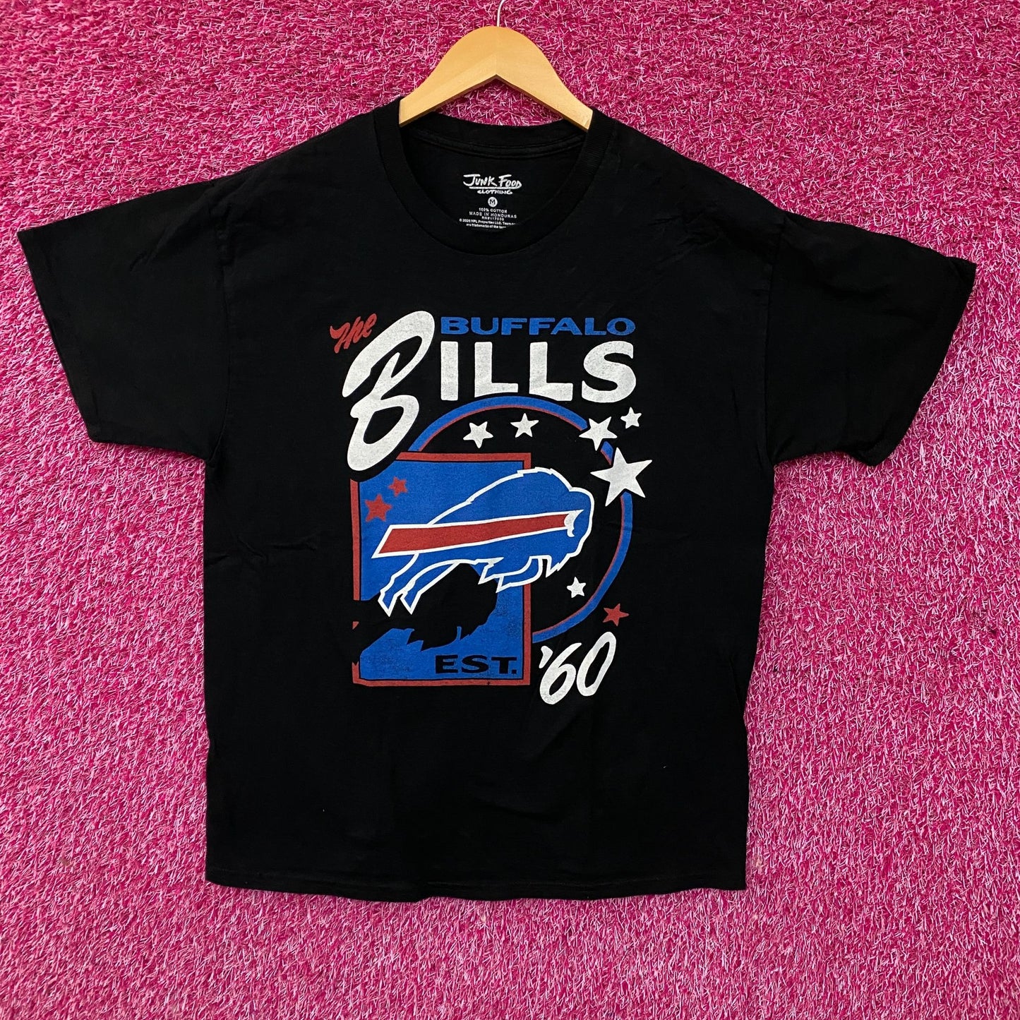 Junk Food Clothing Buffalo Bills Star Power Graphic T-Shirt Medium