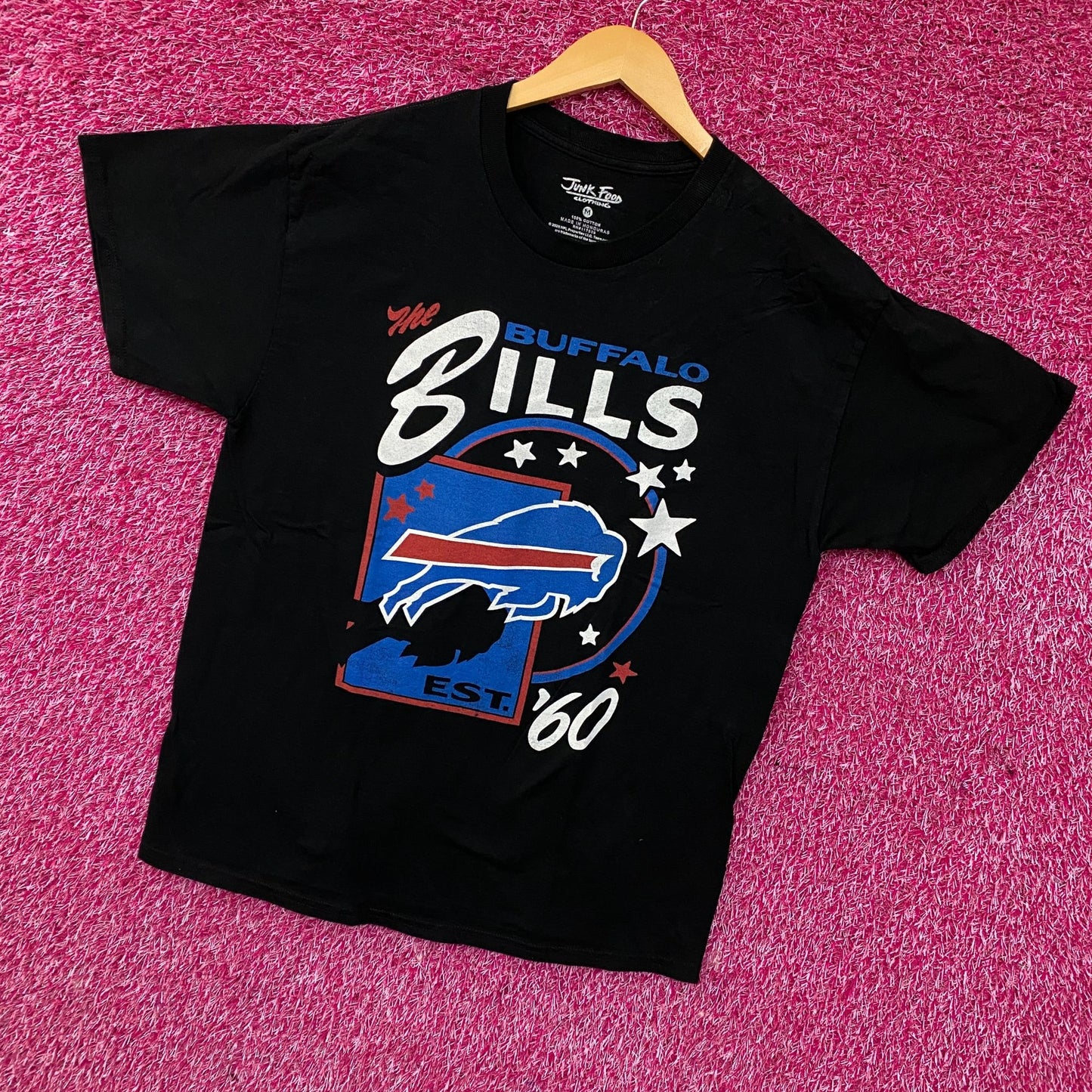 Junk Food Clothing Buffalo Bills Star Power Graphic T-Shirt Medium