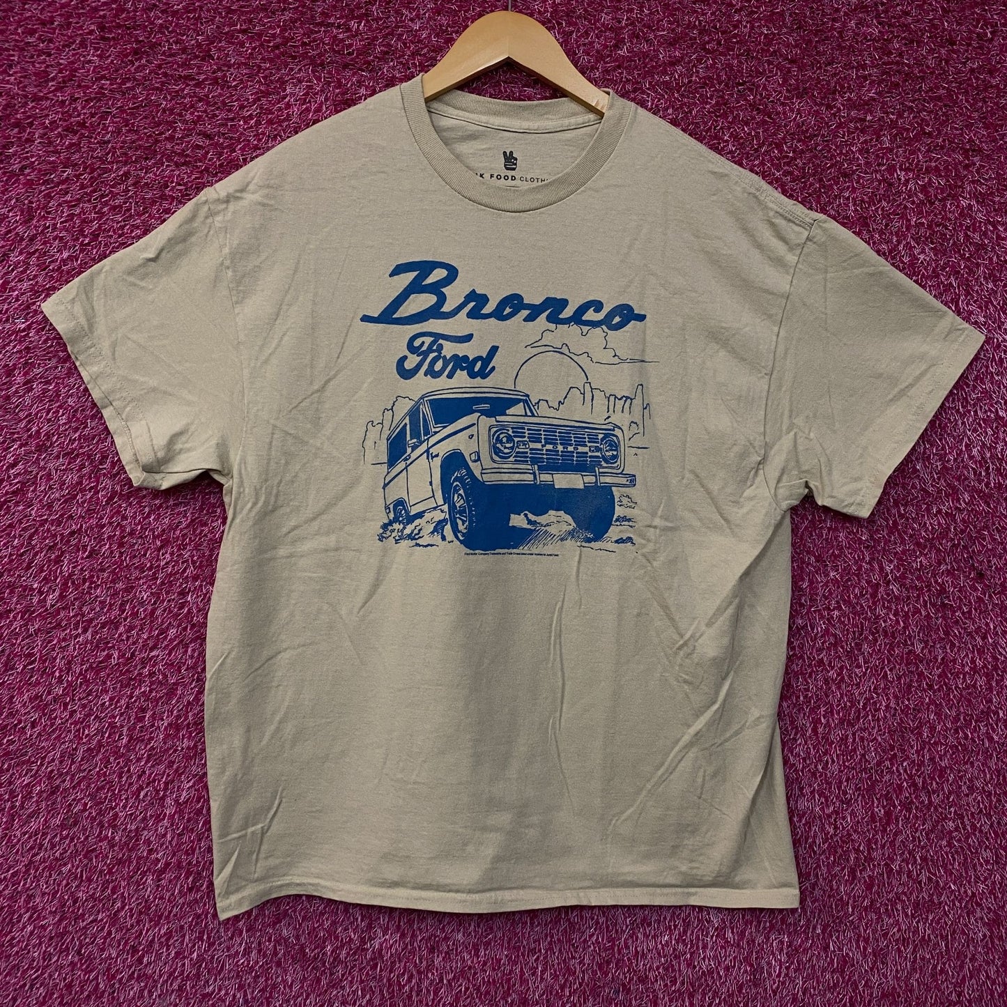 Junk Food Clothing Women's Ford Bronco Sun Vintage Style Tee Large