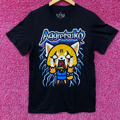 Aggretsuko Metal Rockin Out Retsuko Sanrio T-Shirt Small