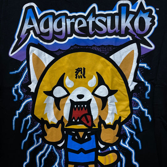 Aggretsuko Metal Rockin Out Retsuko Sanrio T-Shirt Small