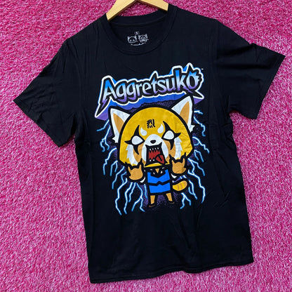 Aggretsuko Metal Rockin Out Retsuko Sanrio T-Shirt Small