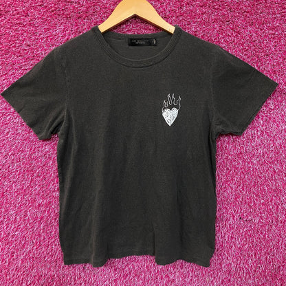 Junk Food Clothing Women's Burning Love Original Vintage Style Tee Large