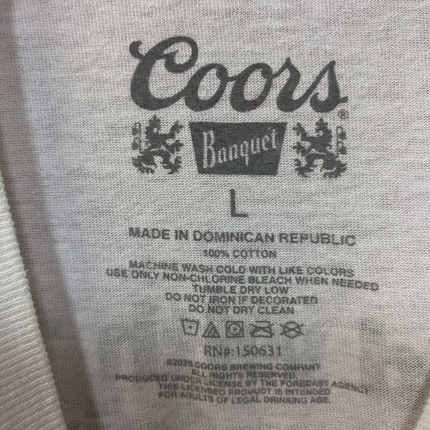 Coors Banquet Beer Retro Style Graphic T-Shirt Large
