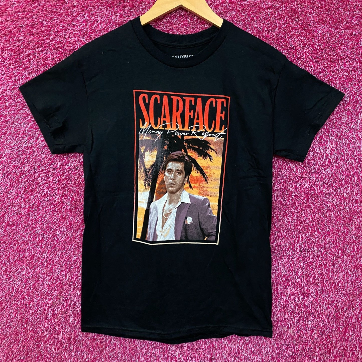 Scarface Tony "Money Power Respect" Graphic T-Shirt Small