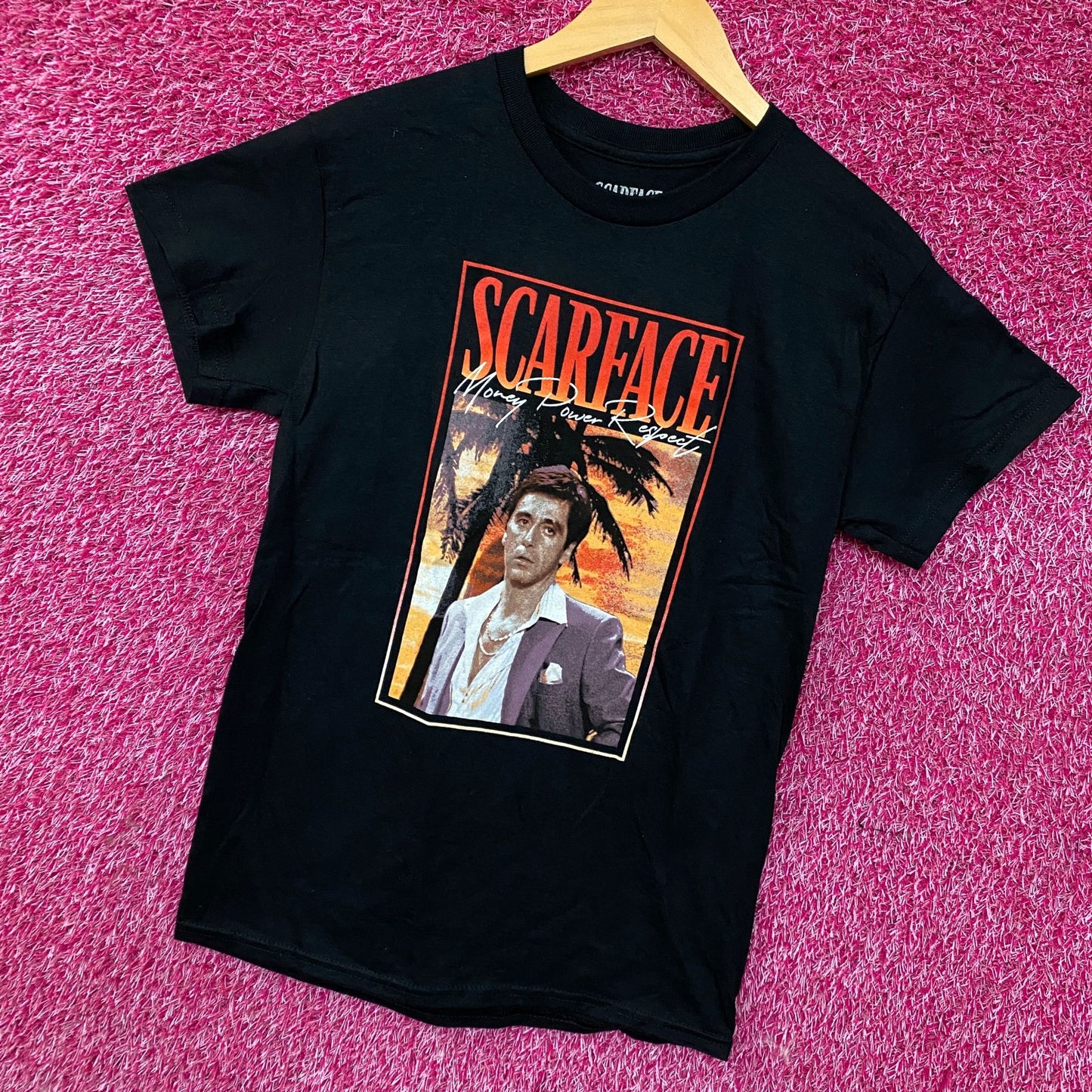 Scarface Tony "Money Power Respect" Graphic T-Shirt Small