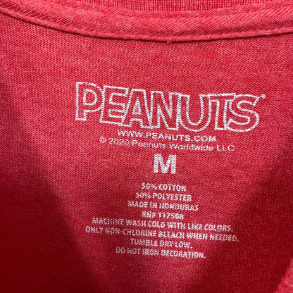 Santa Charlie Brown & Snoopy Peanuts Snowy Christmas Tee M