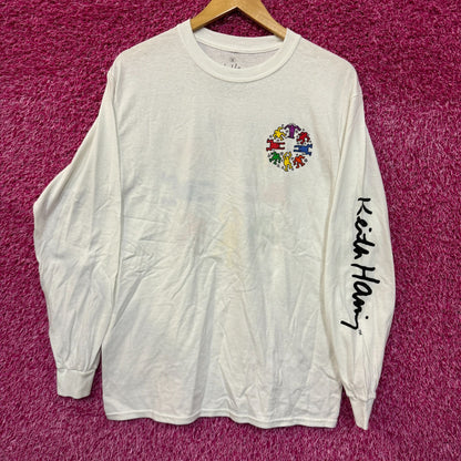 Keith Haring Circle of Men Dancing Pop Art Long Sleeve M