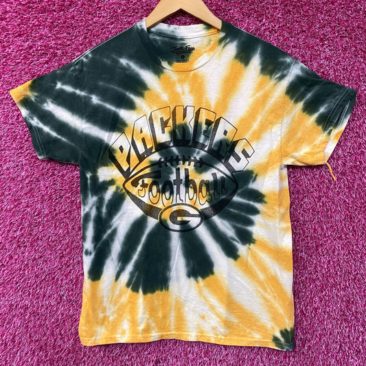 Junk Food Clothing NFL Green Bay Packers Football Tie Dye T-Shirt Small