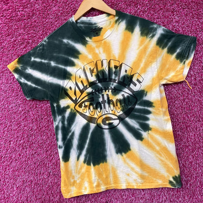 Junk Food Clothing NFL Green Bay Packers Football Tie Dye T-Shirt Small