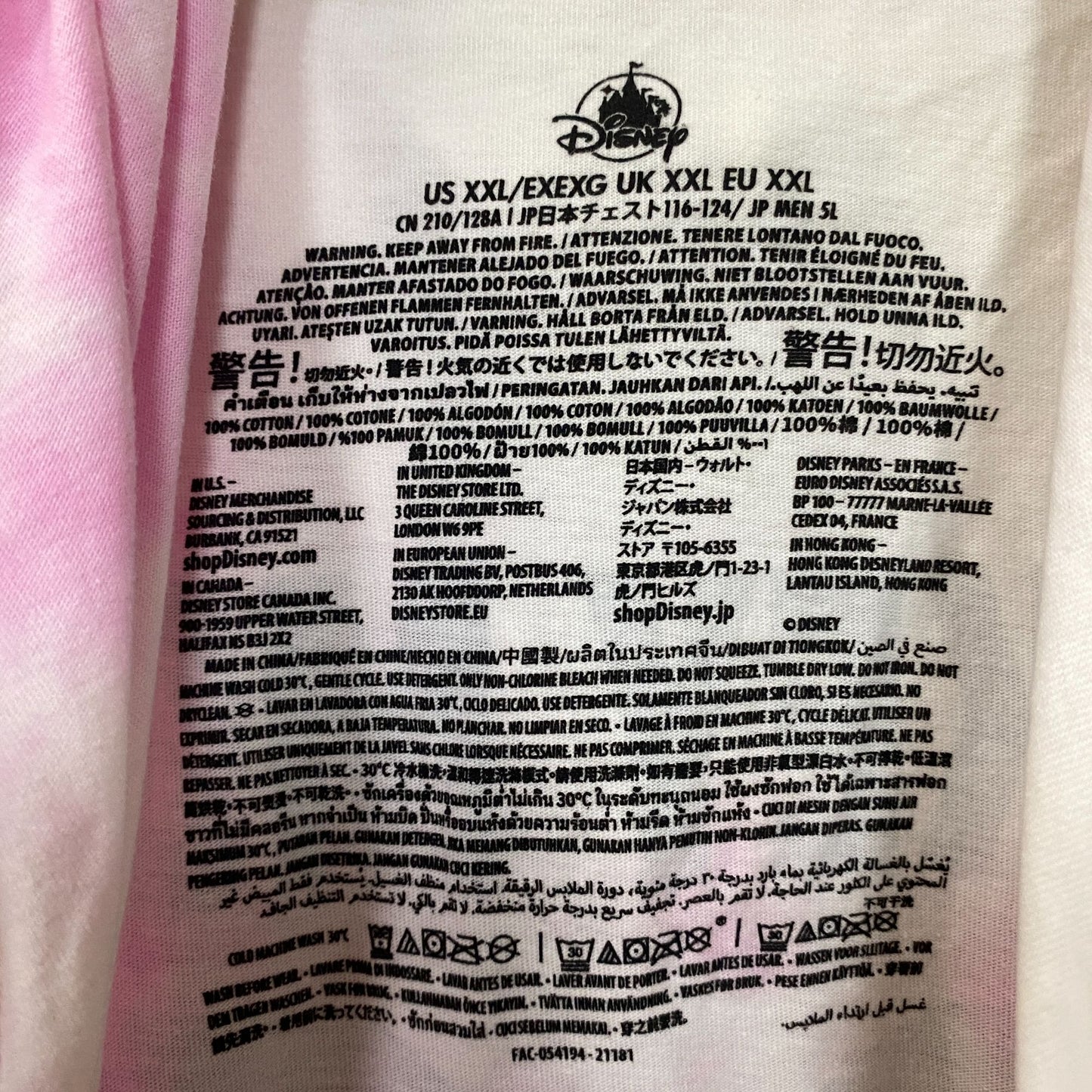 Disney Parks Mickey Mouse Tie-Dye Hoodie XXL