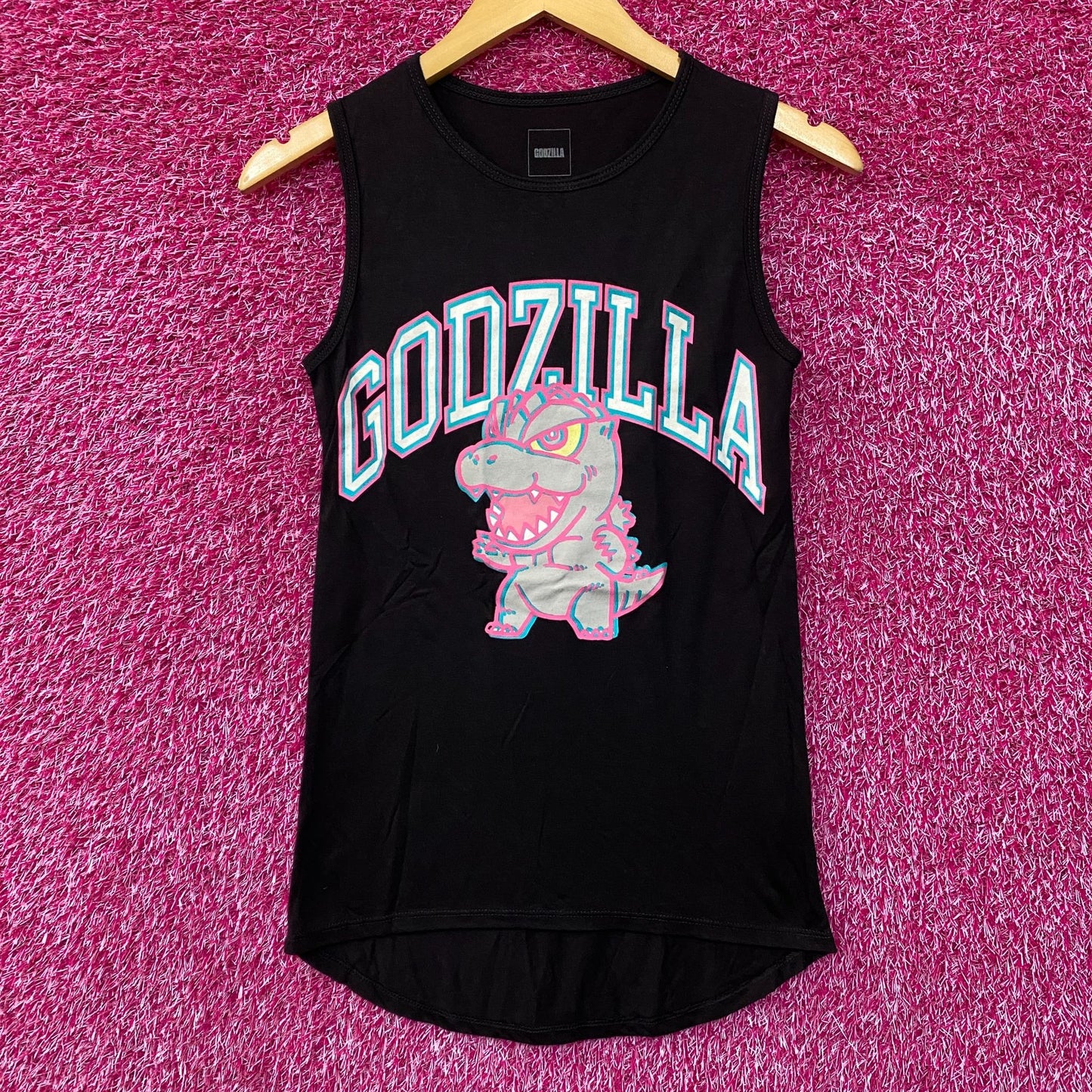 Chibi Godzilla Kawaii Graphic Design Tank Top Small