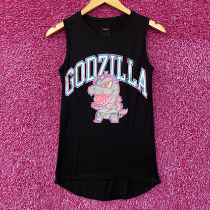 Chibi Godzilla Kawaii Graphic Design Tank Top Small