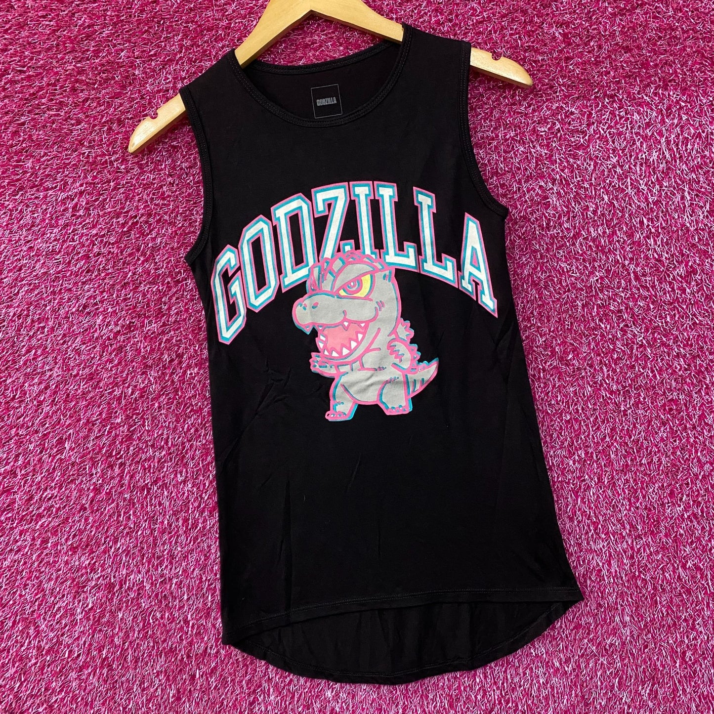 Chibi Godzilla Kawaii Graphic Design Tank Top Small