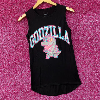 Chibi Godzilla Kawaii Graphic Design Tank Top Small