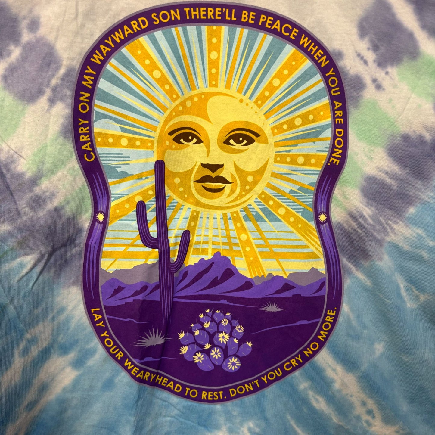 Kansas Carry on Wayward Son Desert Landscape Rock Tie Dye XL