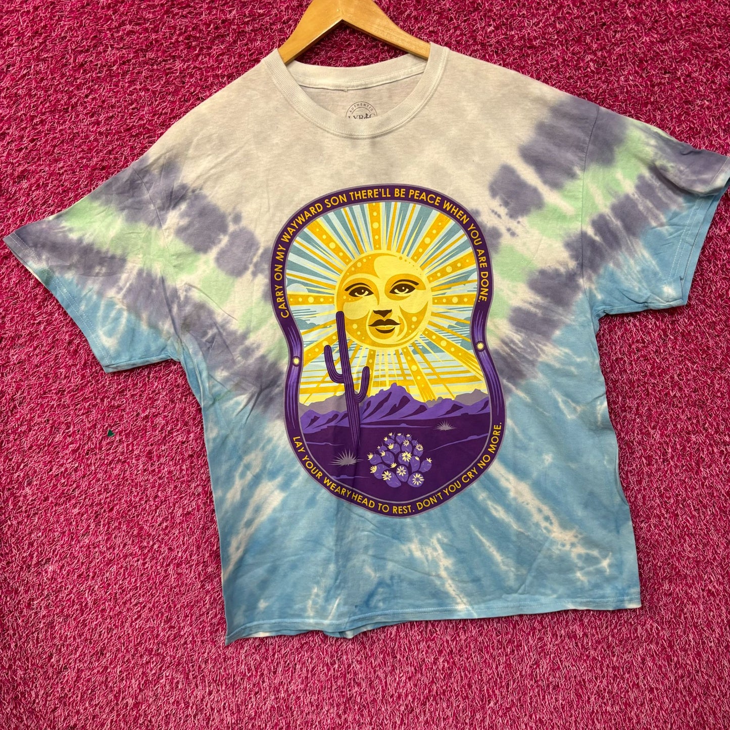 Kansas Carry on Wayward Son Desert Landscape Rock Tie Dye XL