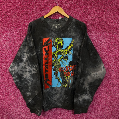 Metallica And Justice For All Tie Dye Crewneck Sweater L/XL
