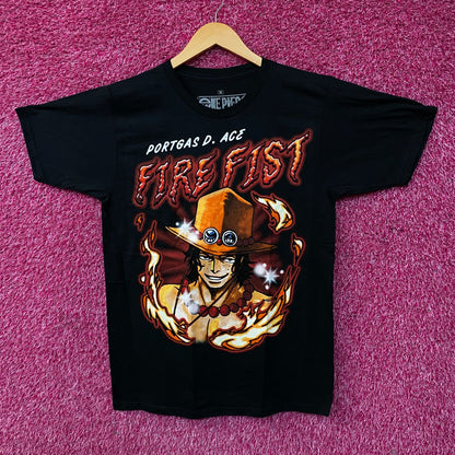 One Piece Portgas D. Ace Airbrush Art Jumbo Print T-Shirt Medium