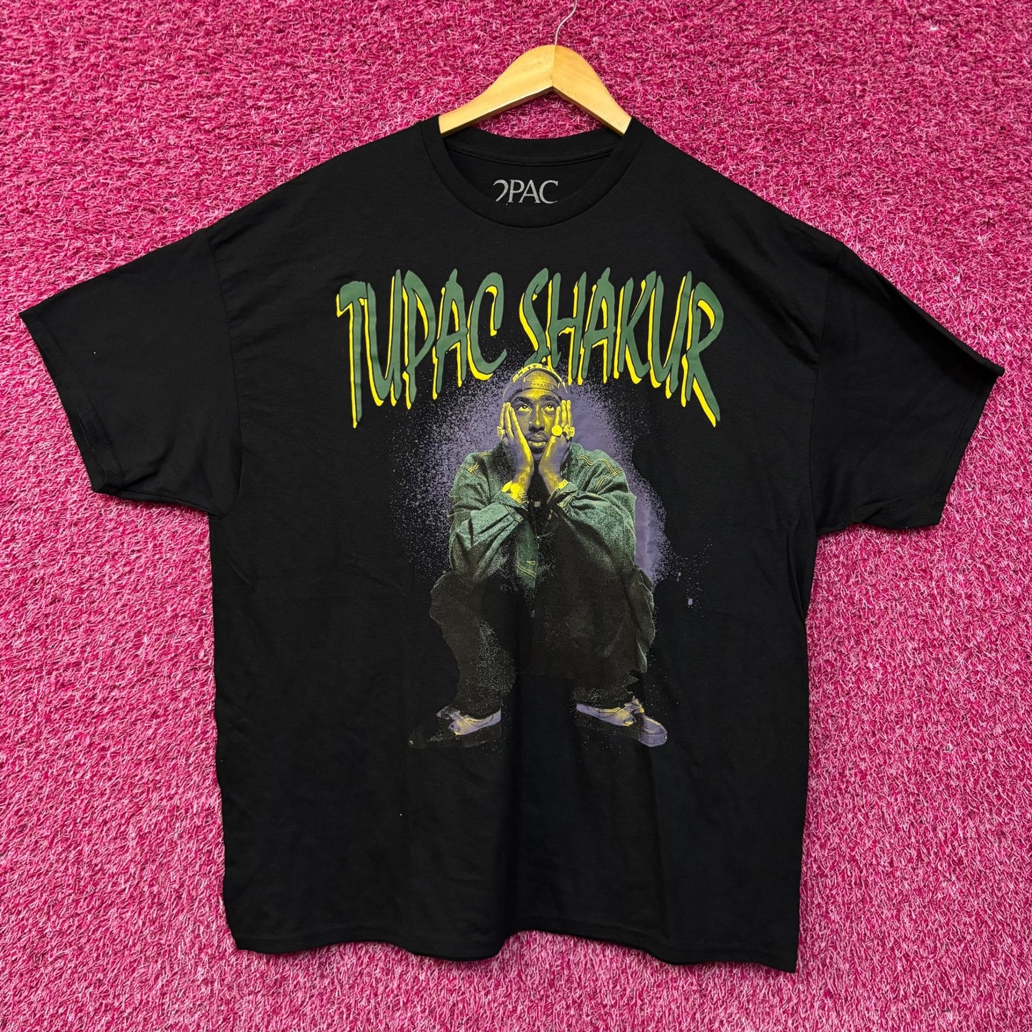 Tupac Shakur Portrait Graphic Design T-Shirt 2XL