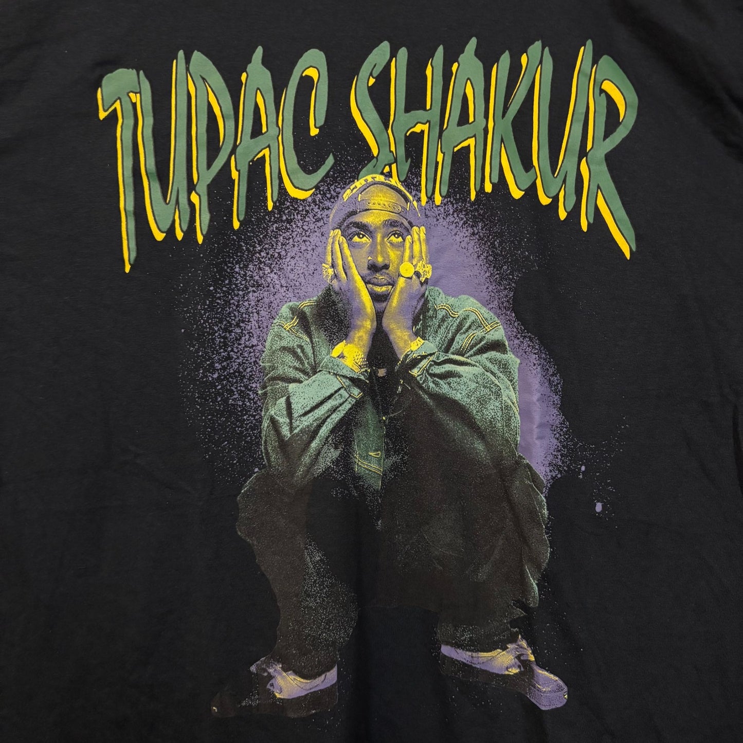 Tupac Shakur Portrait Graphic Design T-Shirt 2XL