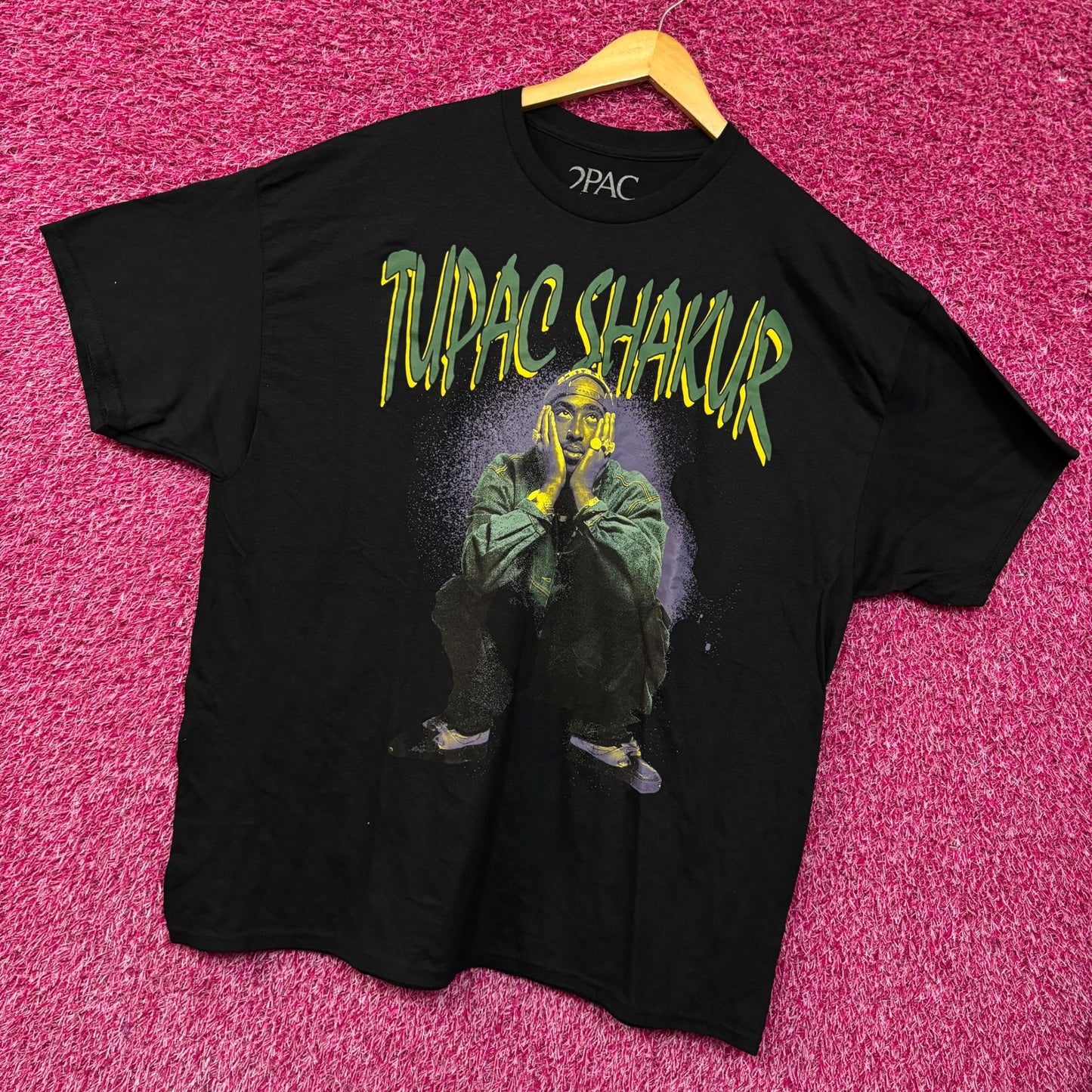 Tupac Shakur Portrait Graphic Design T-Shirt 2XL
