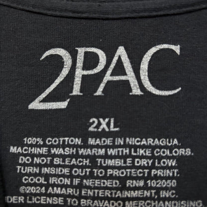 Tupac Shakur Portrait Graphic Design T-Shirt 2XL