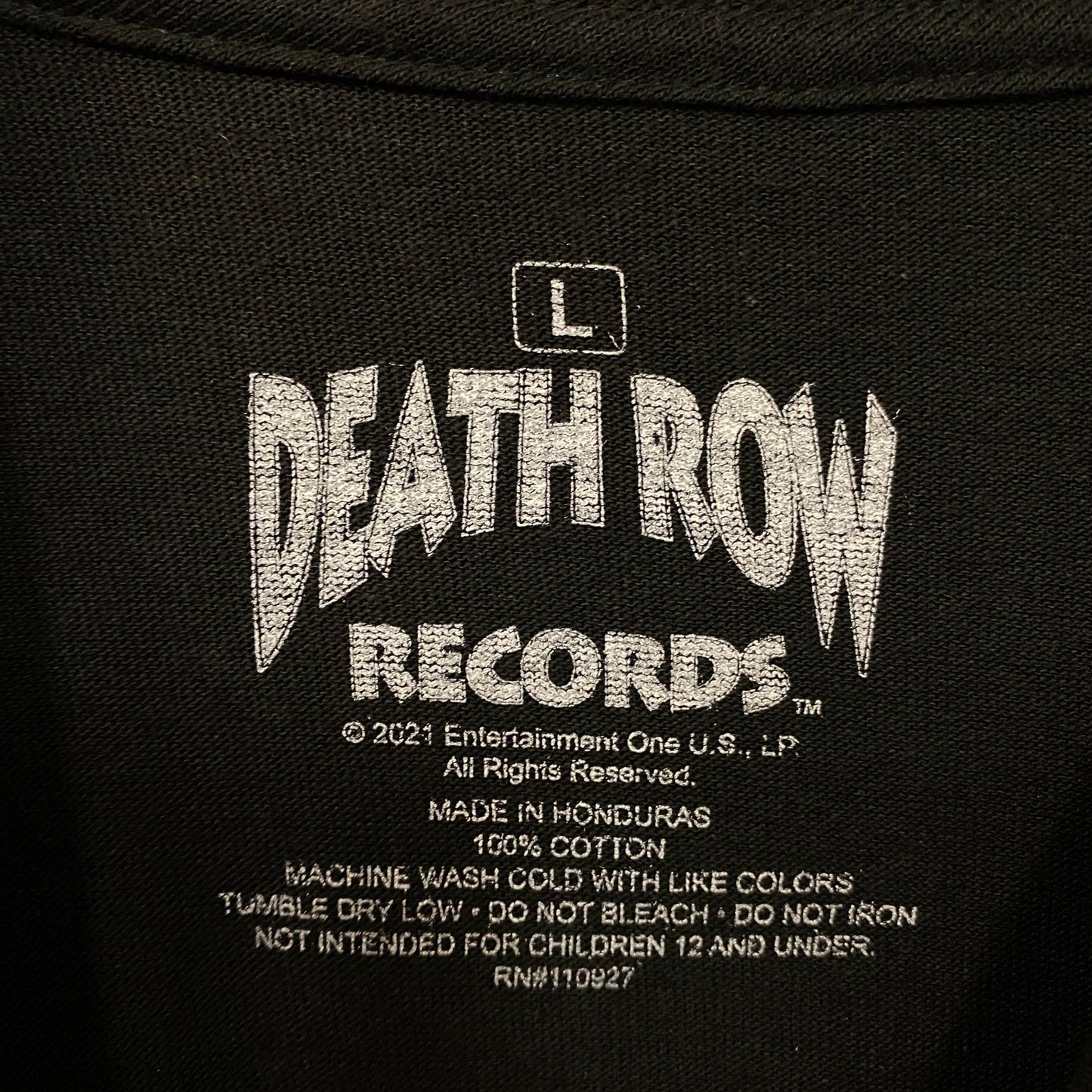 Death Row Records Electric Chair T-Shirt size Large