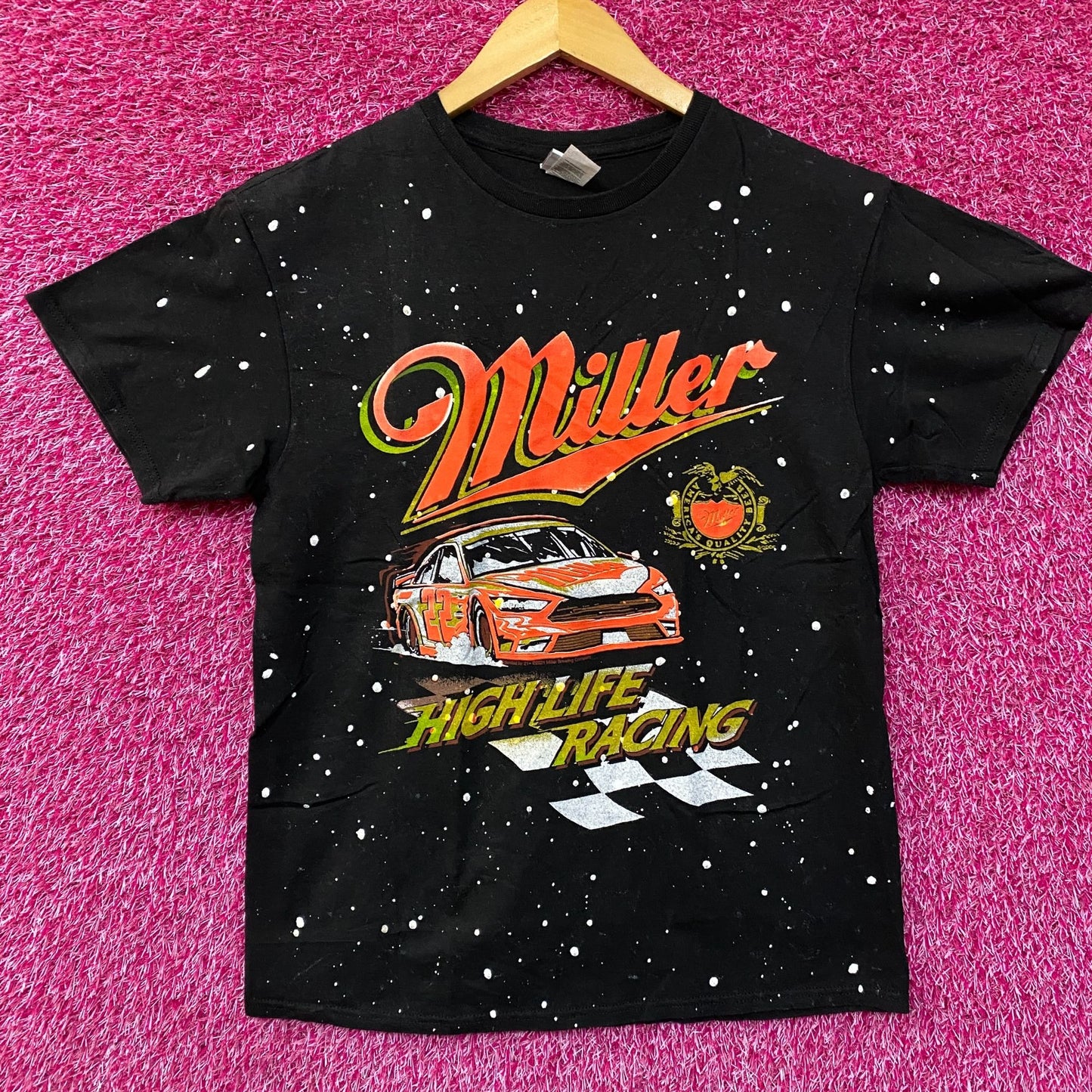 Junkfood Miller HighLife Racing Graphic Design T-Shirt Small
