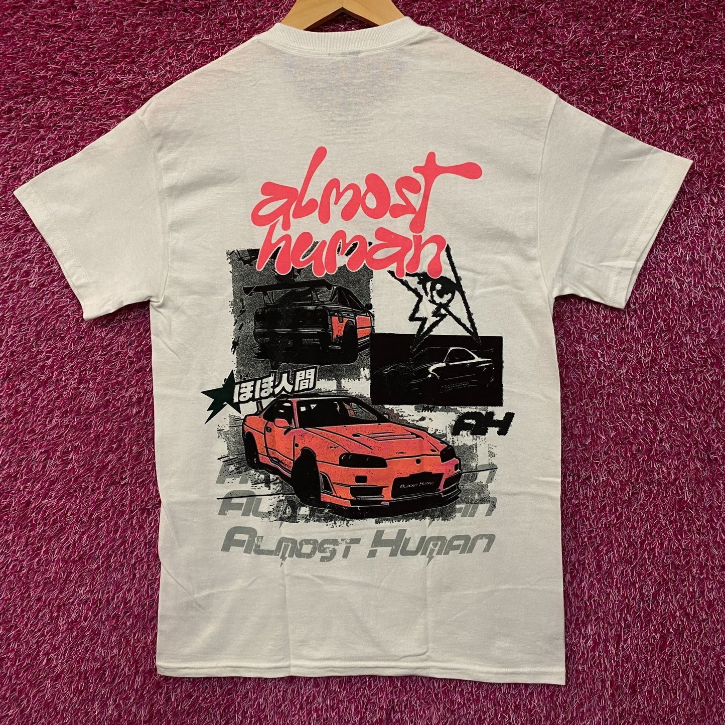 Almost Human JDM Manga Car Drift Street Race Graphic Tee Small