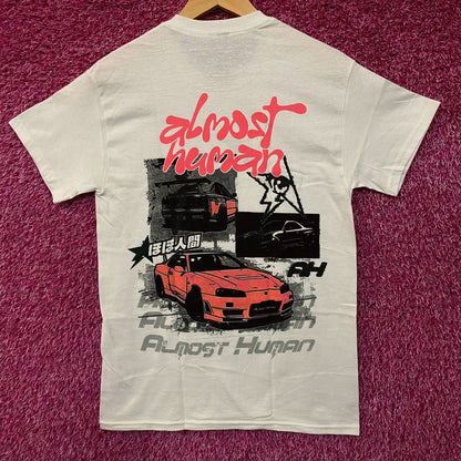 Almost Human JDM Manga Car Drift Street Race Graphic Tee Small