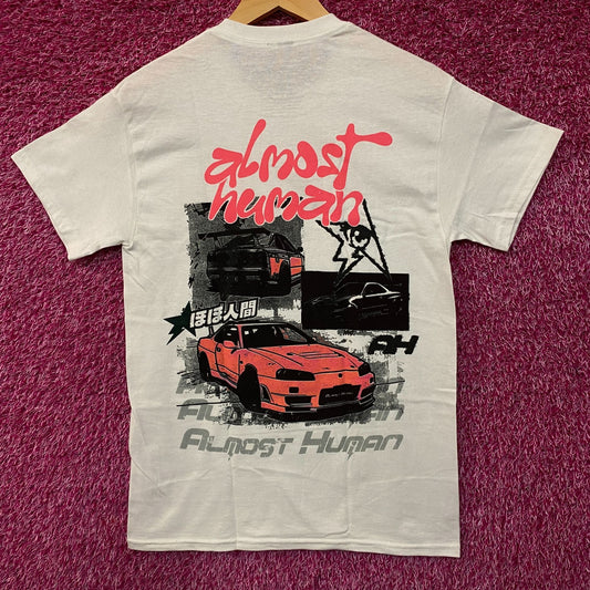 Almost Human JDM Manga Car Drift Street Race Graphic Tee Small