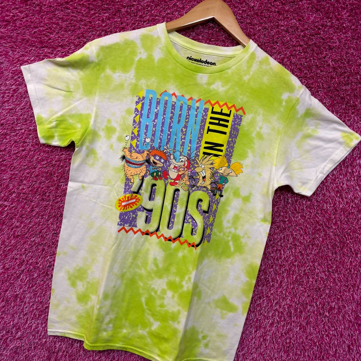 Nickelodeon Born In The 90s tiedye Tshirt size medium