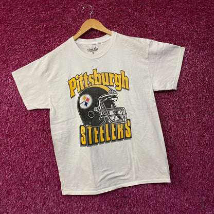 Junk Food Pittsburgh Steelers Football Helmet Logo T-Shirt Medium