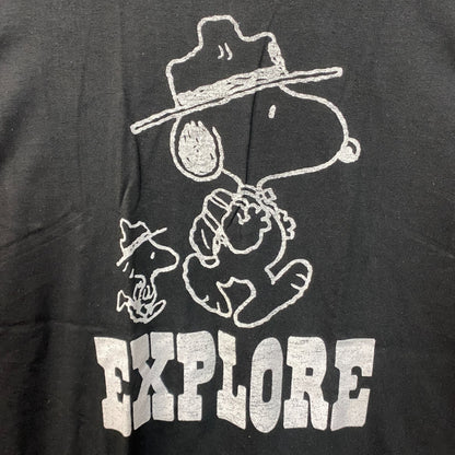 Peanuts Snoopy & Woodstock Explore Charcoal T-Shirt XL