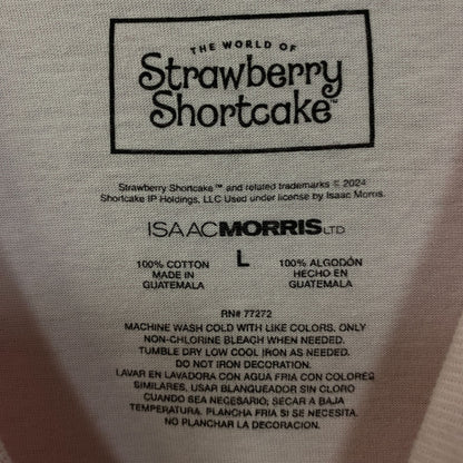 Strawberry Shortcake Heart Cake Glitter Women's Baby Tee Large