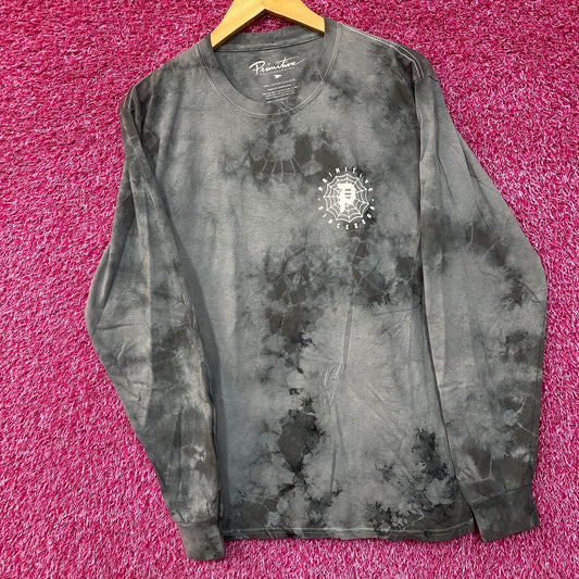 Primitive Spiderweb Tie Dye Long Sleeve T-Shirt Small