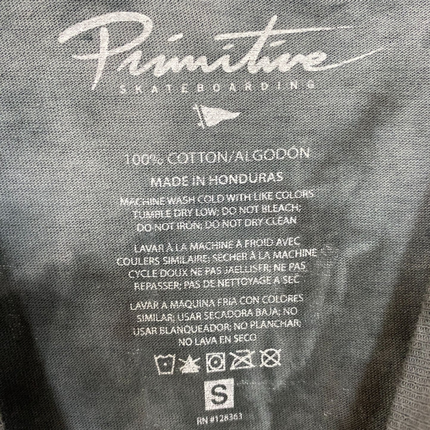 Primitive Spiderweb Tie Dye Long Sleeve T-Shirt Small