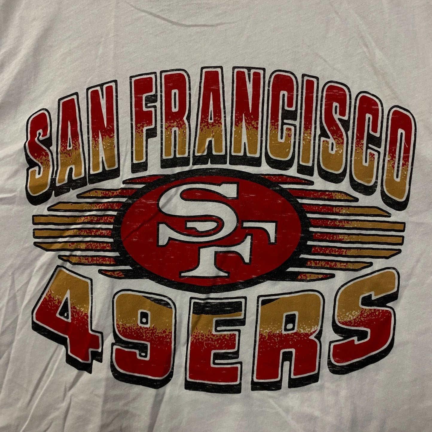Junk Food Clothing NFL San Francisco 49ers Football Cropped Sleeveless T-Shirt Medium