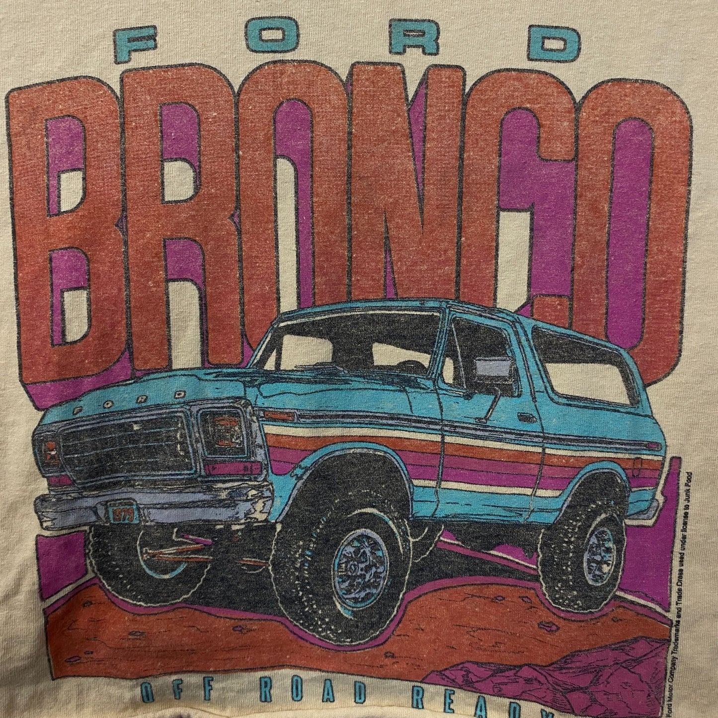 Junk Food Clothing Women's Bronco Off Road Ready Flea Market Crop Tee Medium