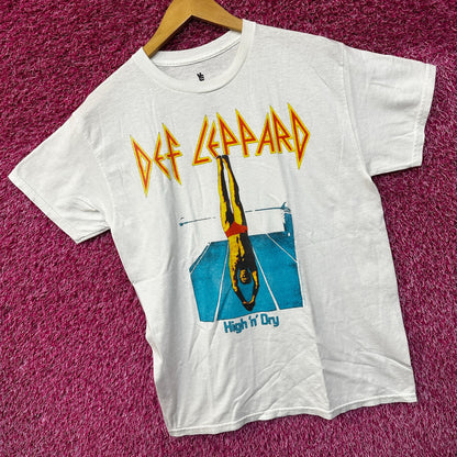 Def Leppard High N Dry Album Cover Art Glam Metal Band Tee S